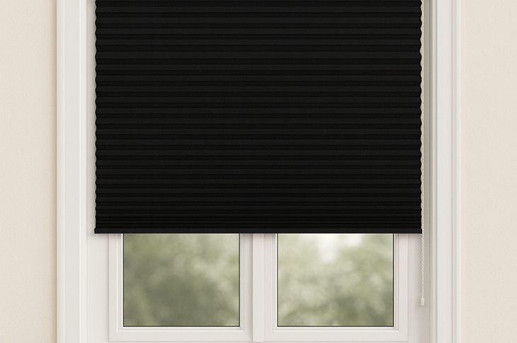 Штора плиссе 135×170 черная